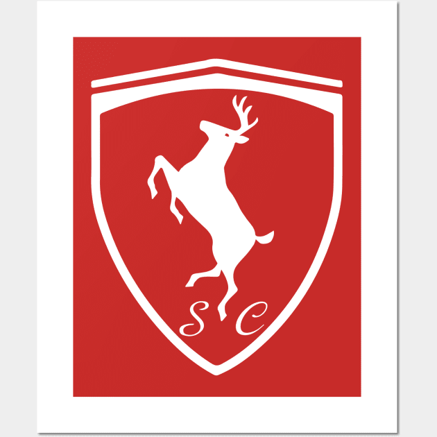 Ferrari Reindeer Wall Art by Geek Tees